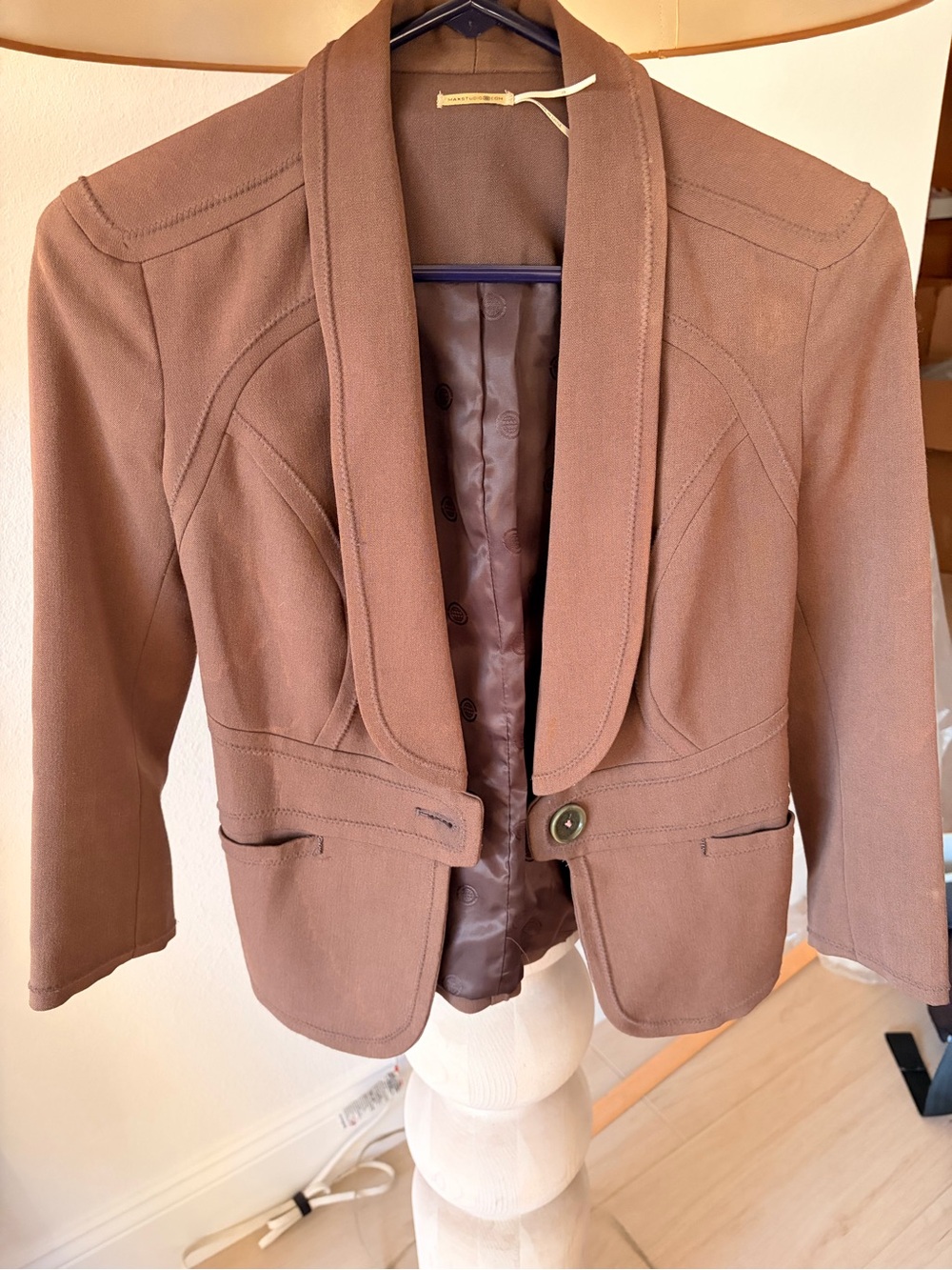 Max Studio Chestnut Brown Blazer Sport Coat
